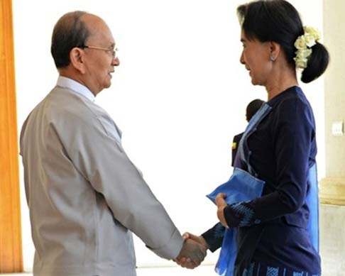 Tong thong Thein Sein va ba Aung San Suu Kyi